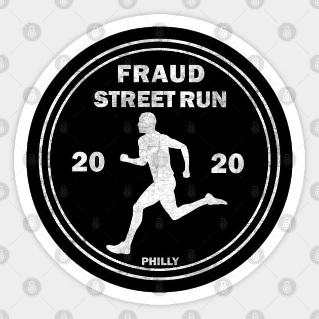 Fraud Street Run 2020 Sticker by valentinahramov